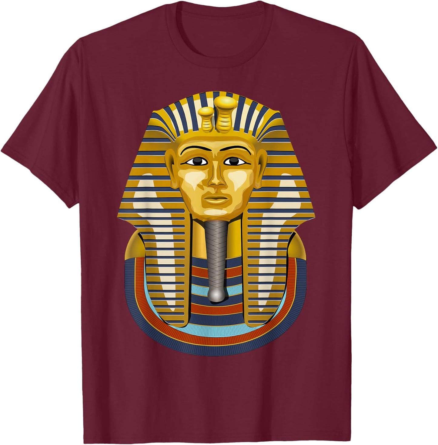 Egypt Egyptian Tutankhamun Mask King Tut History T-Shirt - T-Shirt | Maroon