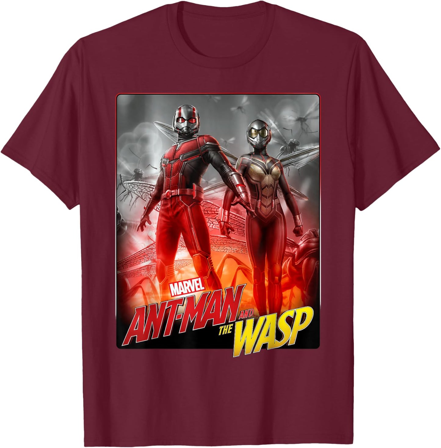 Marvel Ant-Man & The Wasp Duo Hero Poster Graphic T-Shirt - T-Shirt | Maroon