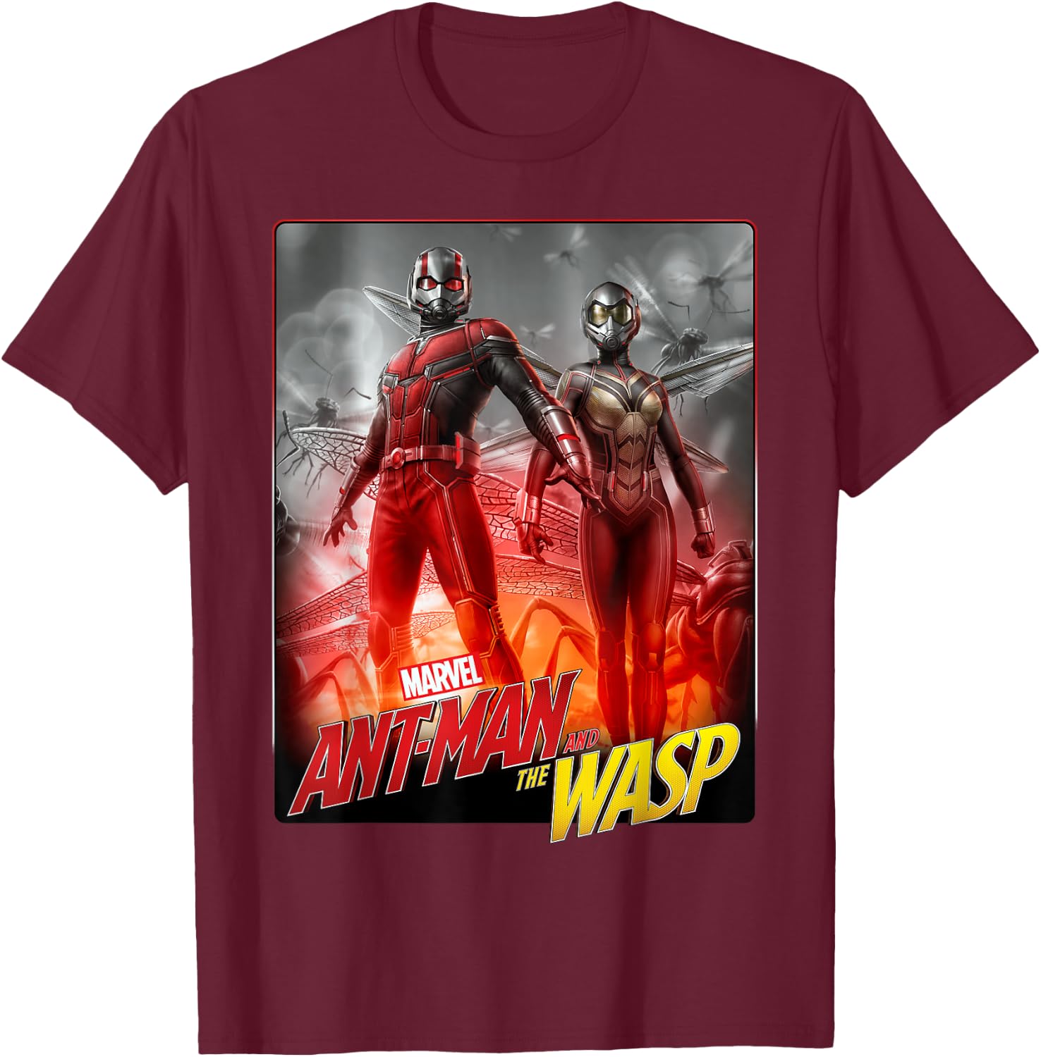 Marvel Ant-Man & The Wasp Duo Hero Poster Graphic T-Shirt - T-Shirt | Maroon