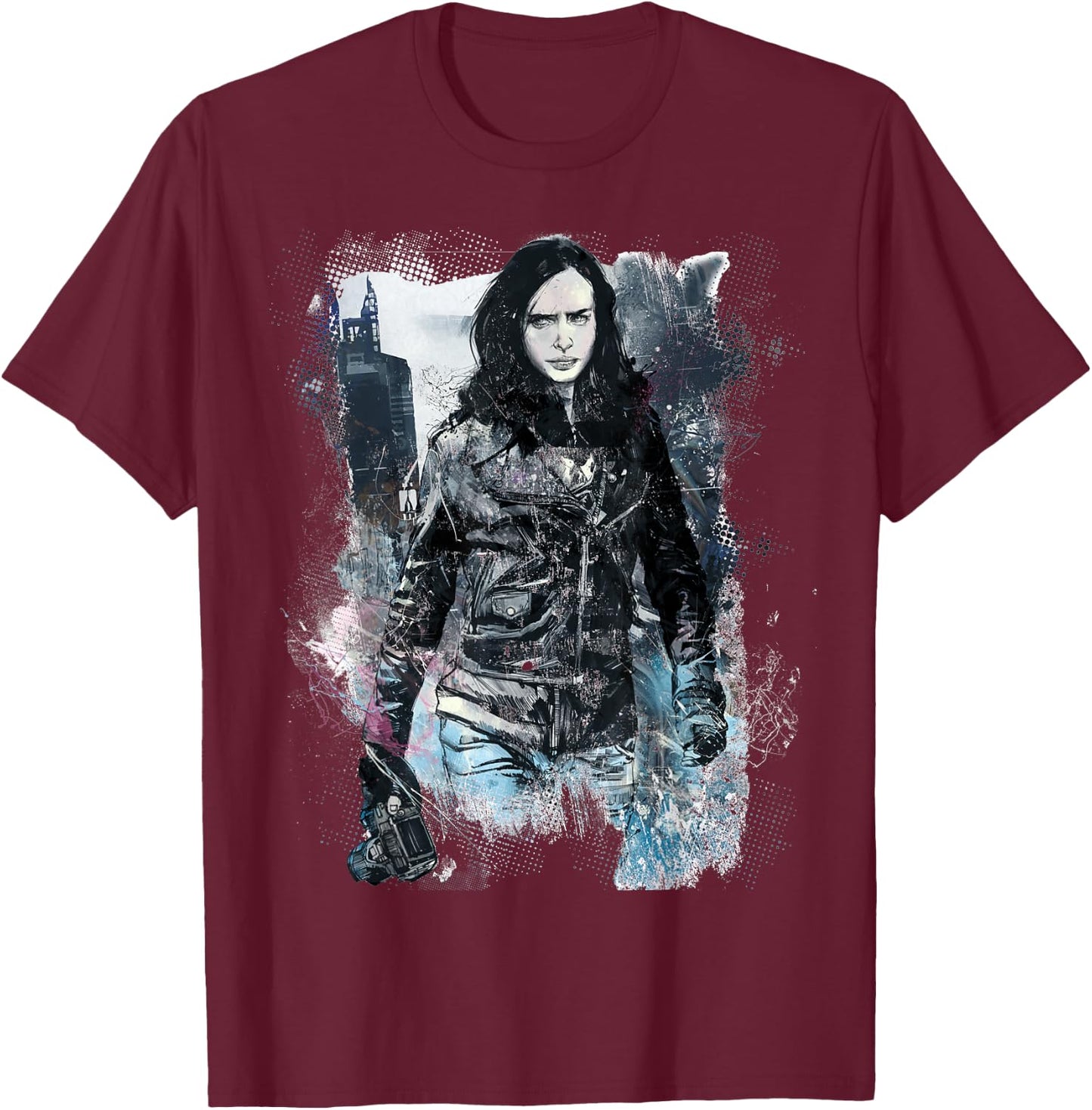 Marvel Jessica Jones Private Investigator T-Shirt - T-Shirt | Maroon