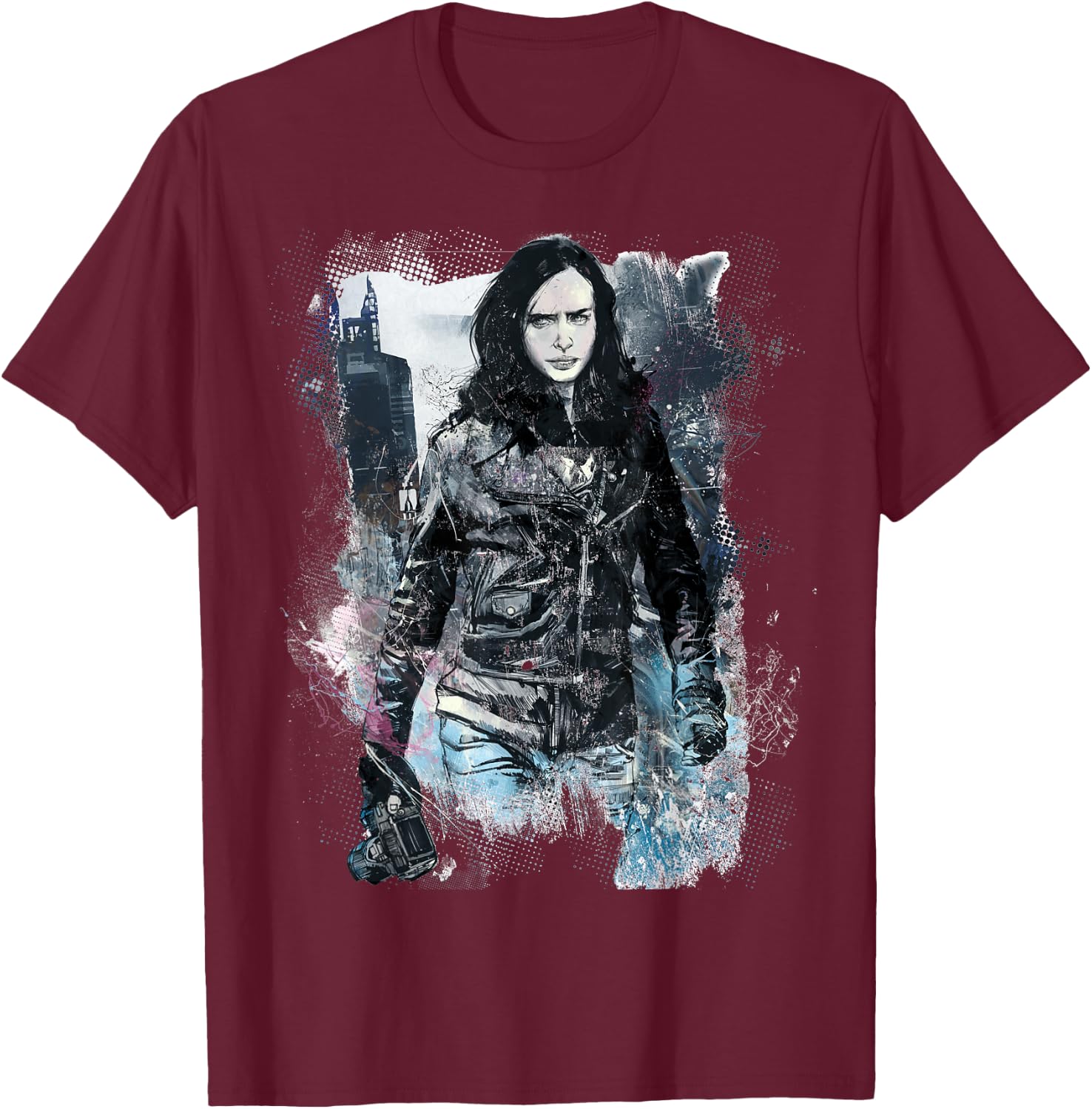 Marvel Jessica Jones Private Investigator T-Shirt - T-Shirt | Maroon