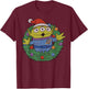 Disney Pixar Toy Story Alien Christmas Wreath T-Shirt - T-Shirt | Maroon