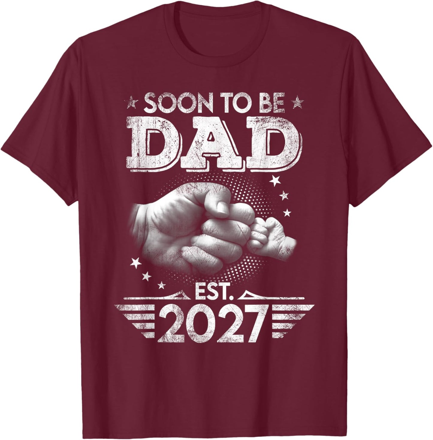 Dad est 2027 Loading Future New Daddy T-Shirt - T-Shirt | Maroon