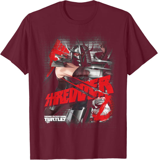 TMNT Shredder Ninja Turtles Bad Guy T-Shirt - T-Shirt | Maroon