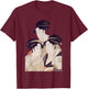 Edo Japan Geisha, Japanese Woodblock T-Shirt - T-Shirt | Maroon