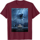 Jurassic World Mosasaurus Movie Poster Graphic T-Shirt - T-Shirt | Maroon