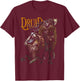 Druid with Lion D20 Fantasy Tabletop RPG Roleplaying Gamer T-Shirt - T-Shirt | Maroon