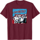 Ghostbusters Graffiti Blue & Red Cast Photo Retro Movie T-Shirt - T-Shirt | Maroon