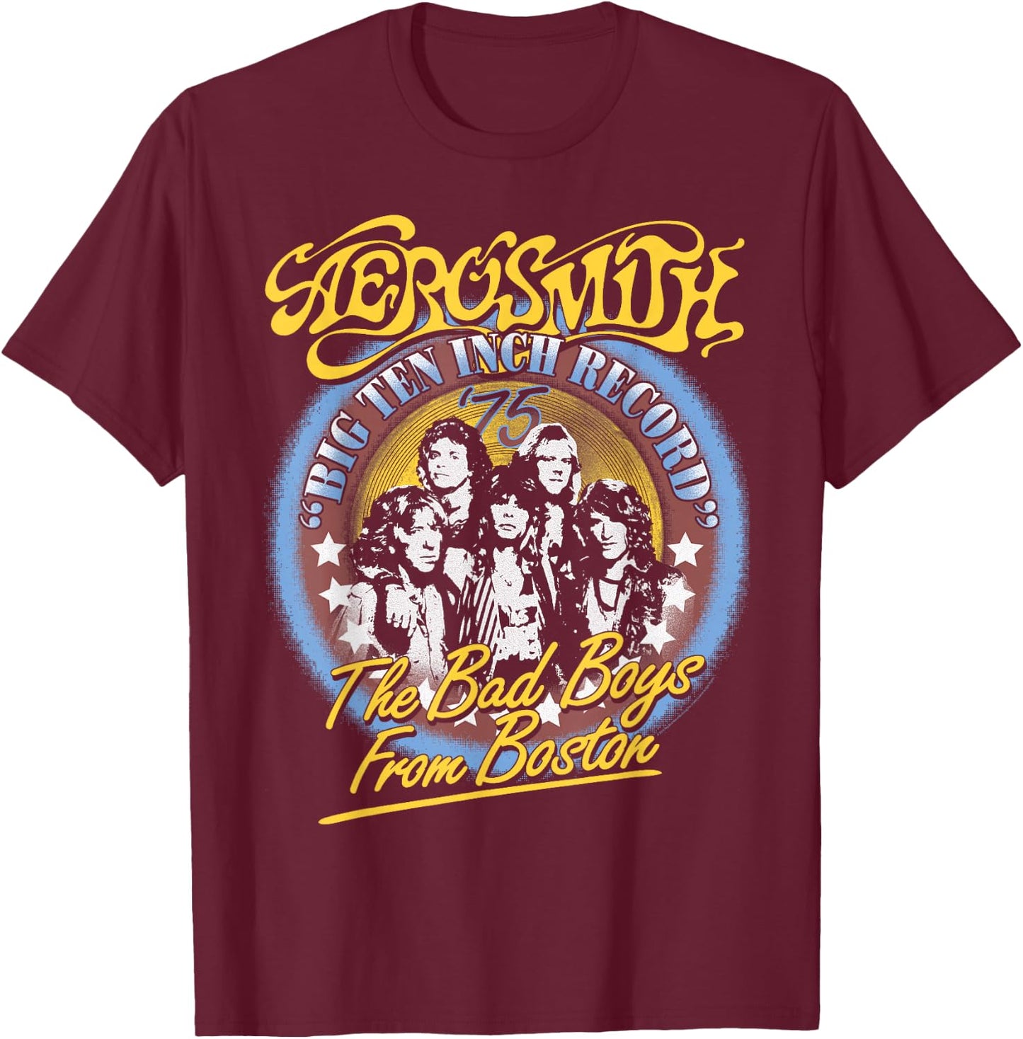 Aerosmith - The Bad Boys From Boston T-Shirt - T-Shirt | Maroon