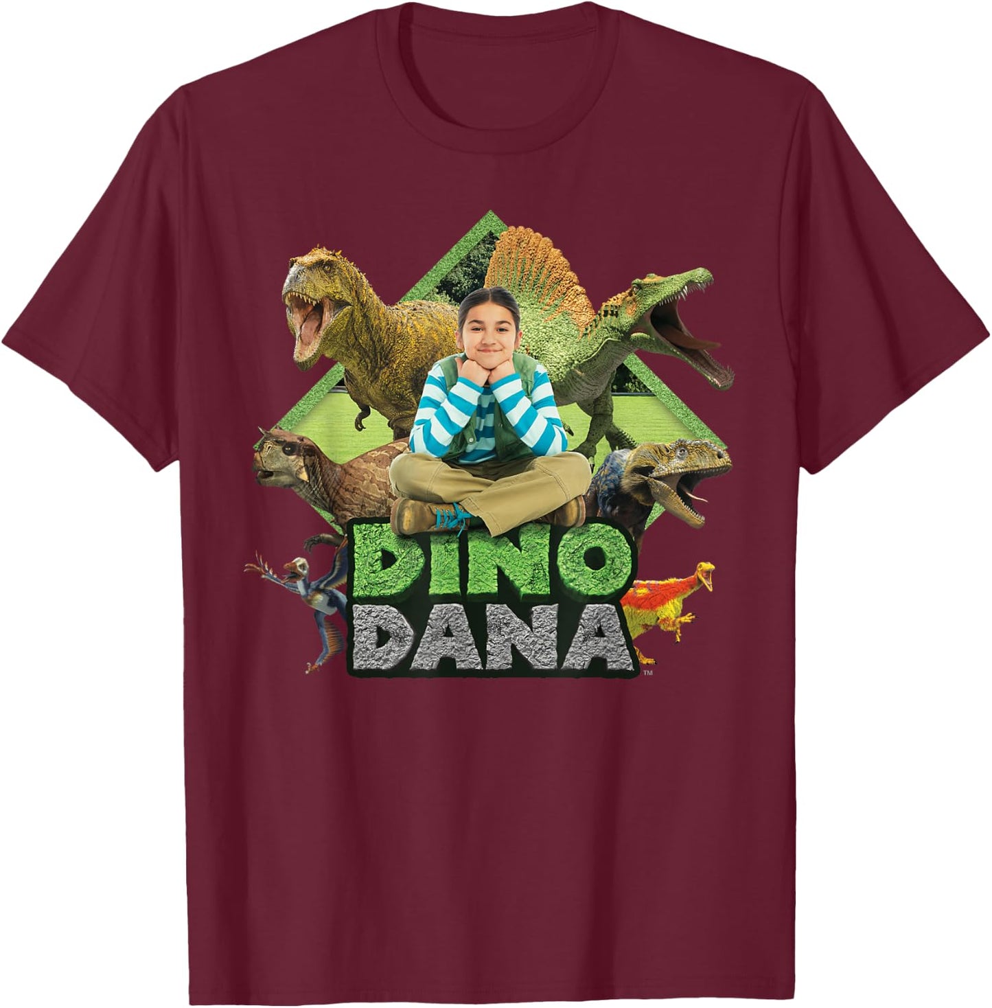 Dino Dana: Real Dinosaurs Shirt T-Shirt - T-Shirt | Maroon