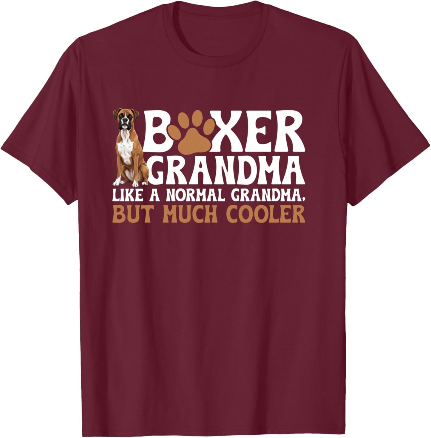 Boxer Grandma Definition Boxer Grandmother T-Shirt - T-Shirt | Maroon
