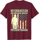 My Grandson Has Your Back - Proud Army Grandma T Shirt Gift T-Shirt - T-Shirt | Maroon