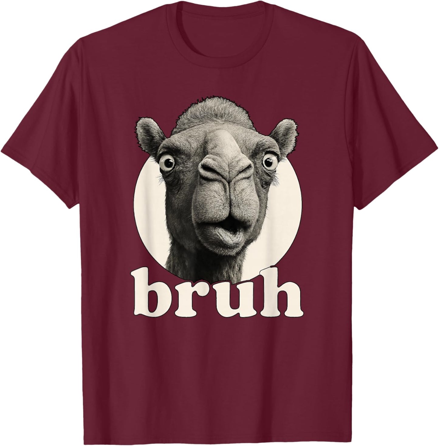 Funny Camel Bruh Humor Meme Zoo Day Boys Girls T-Shirt - T-Shirt | Maroon