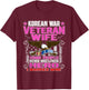 Proud Korean War Veteran Wife Military Veteran's Spouse Gift T-Shirt - T-Shirt | Maroon