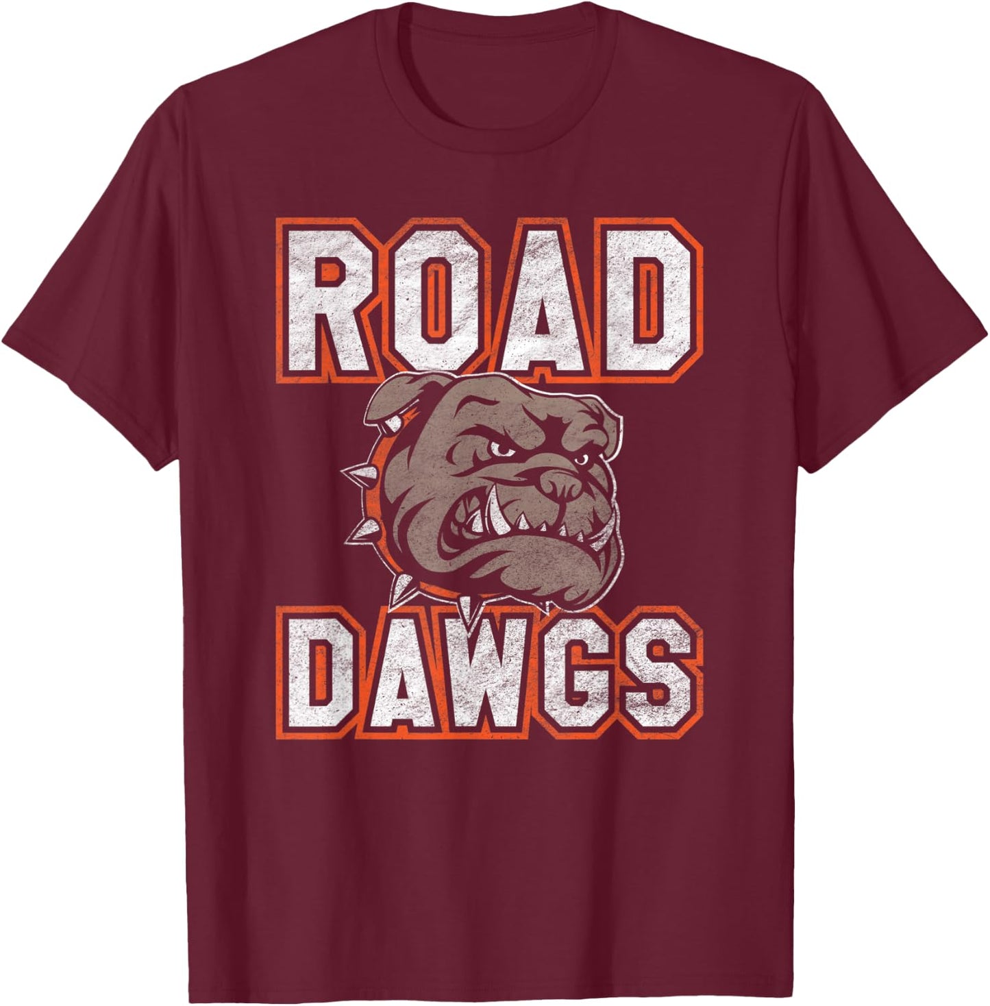 Cleveland Road Dawgs Football T-Shirt - T-Shirt | Maroon