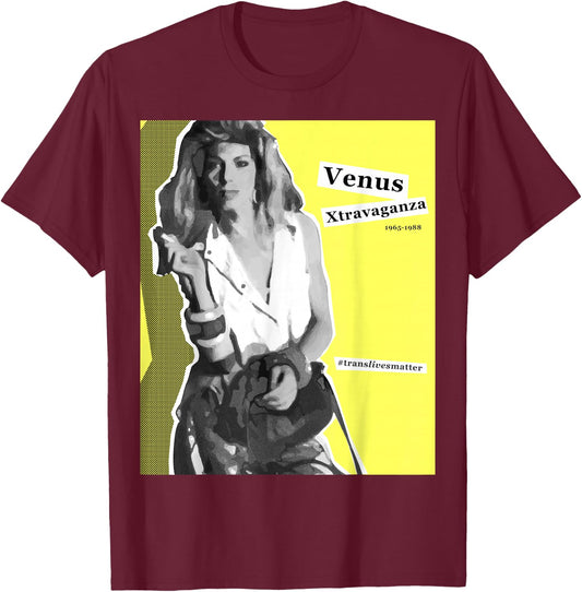 Venus Xtravaganza - Trans Lives Matter T-Shirt - T-Shirt | Maroon