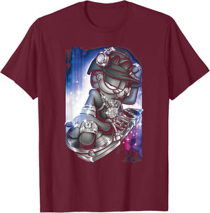 Garfield DJ Lazy T-Shirt - T-Shirt | Maroon