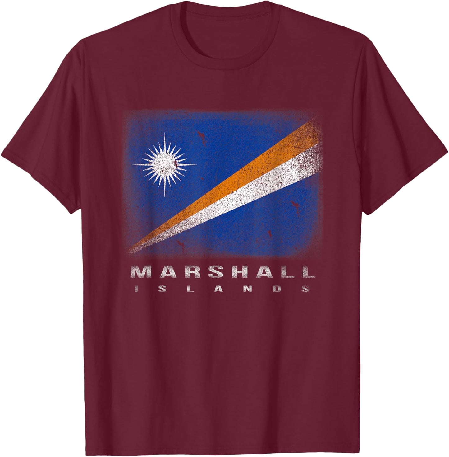 Marshall Islands Marshallese Flag Souvenir Travel T-Shirt - T-Shirt | Maroon