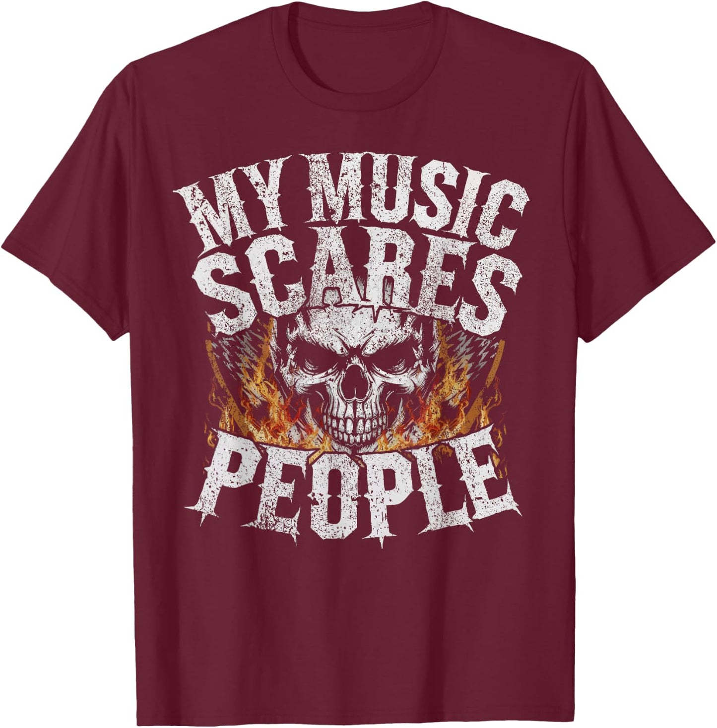 Trash Metal Music T-Shirt - T-Shirt | Maroon