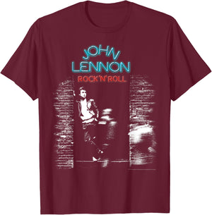 John Lennon - Rock 'n' Roll Small T-Shirt - T-Shirt | Maroon