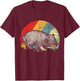 Retro Wombat T-Shirt - T-Shirt | Maroon