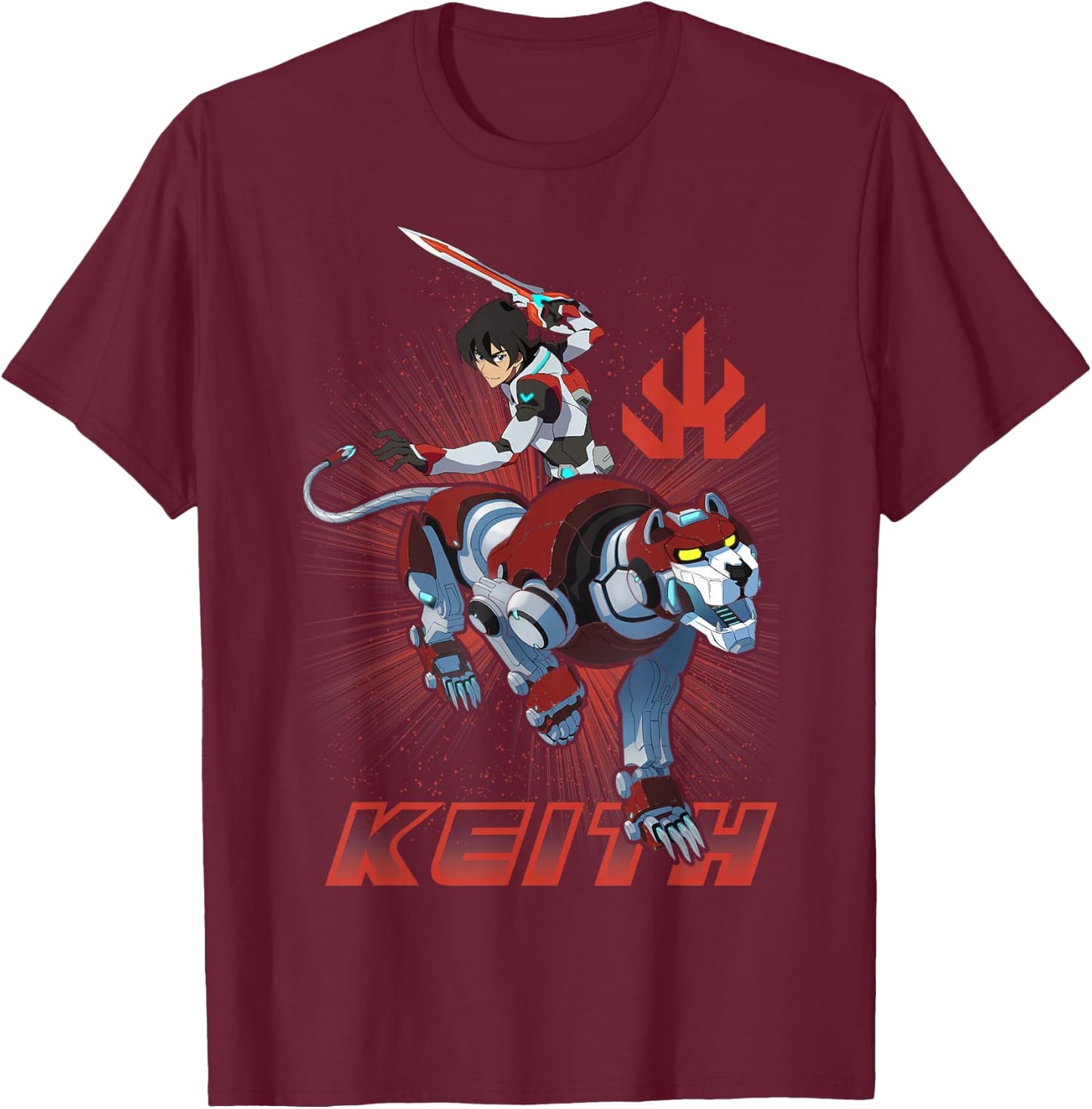 Voltron Legendary Defenders Paladin Keith Logo T-Shirt - T-Shirt | Maroon