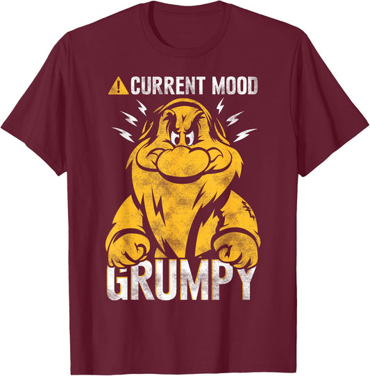 Disney Snow White Grumpy Mood Graphic T-Shirt - T-Shirt | Maroon