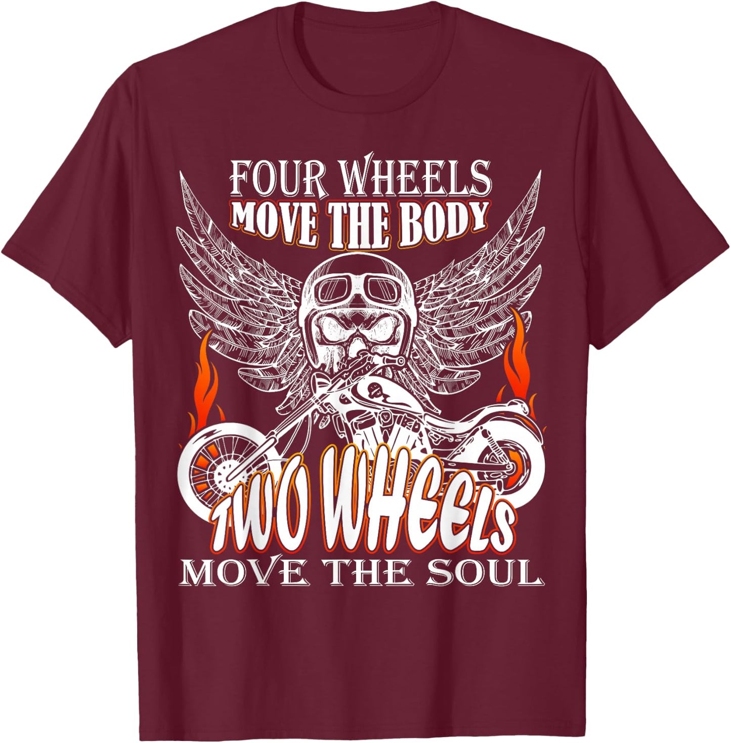Motorbike motorcyclist biker chopper bike motorcycles T-Shirt - T-Shirt | Maroon