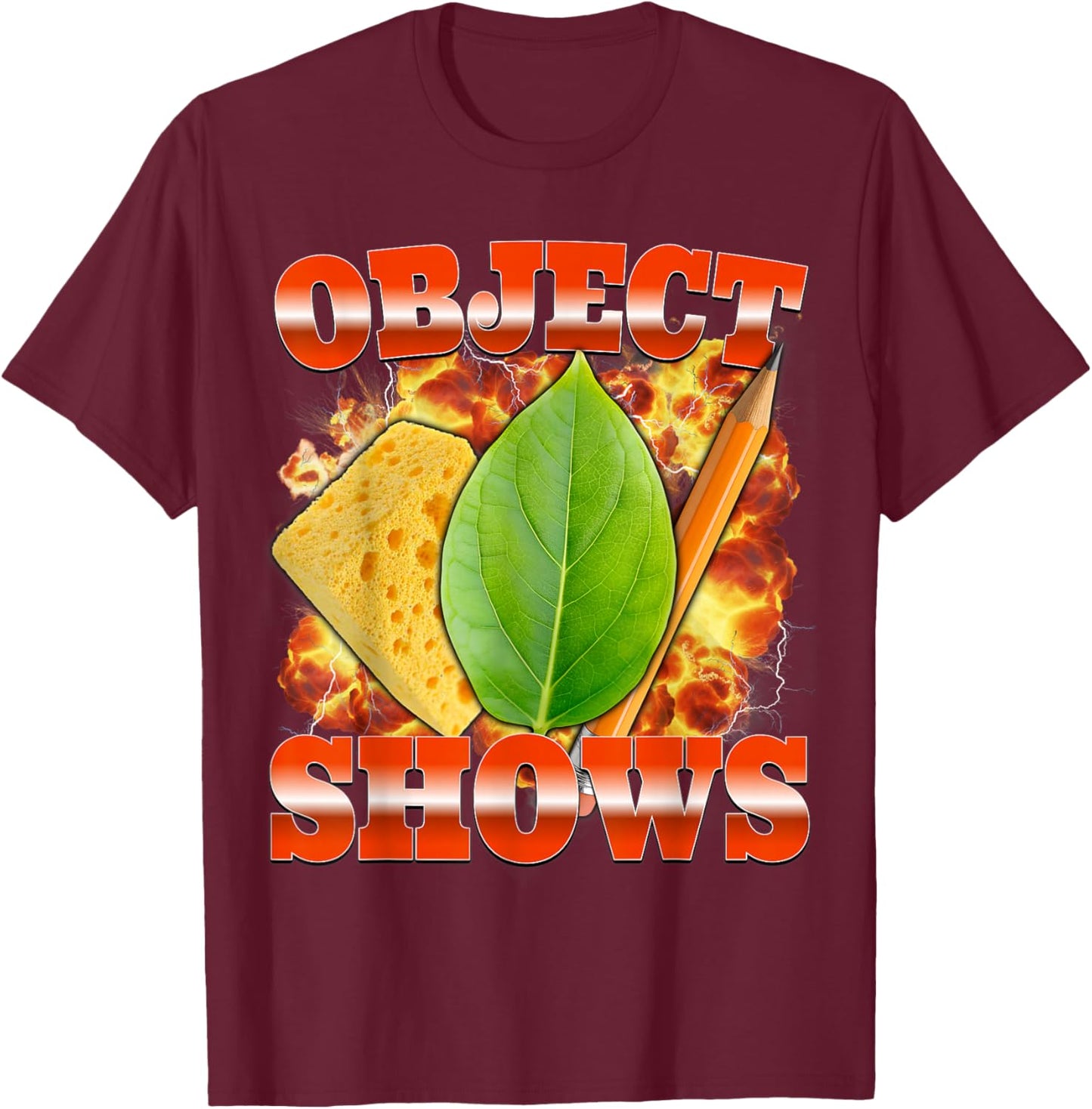 Object Shows | Funny Object Shows Kids Boys Girls T-Shirt - T-Shirt | Maroon