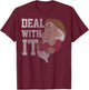 Disney Snow White Grumpy Deal With It Portrait T-Shirt - T-Shirt | Maroon