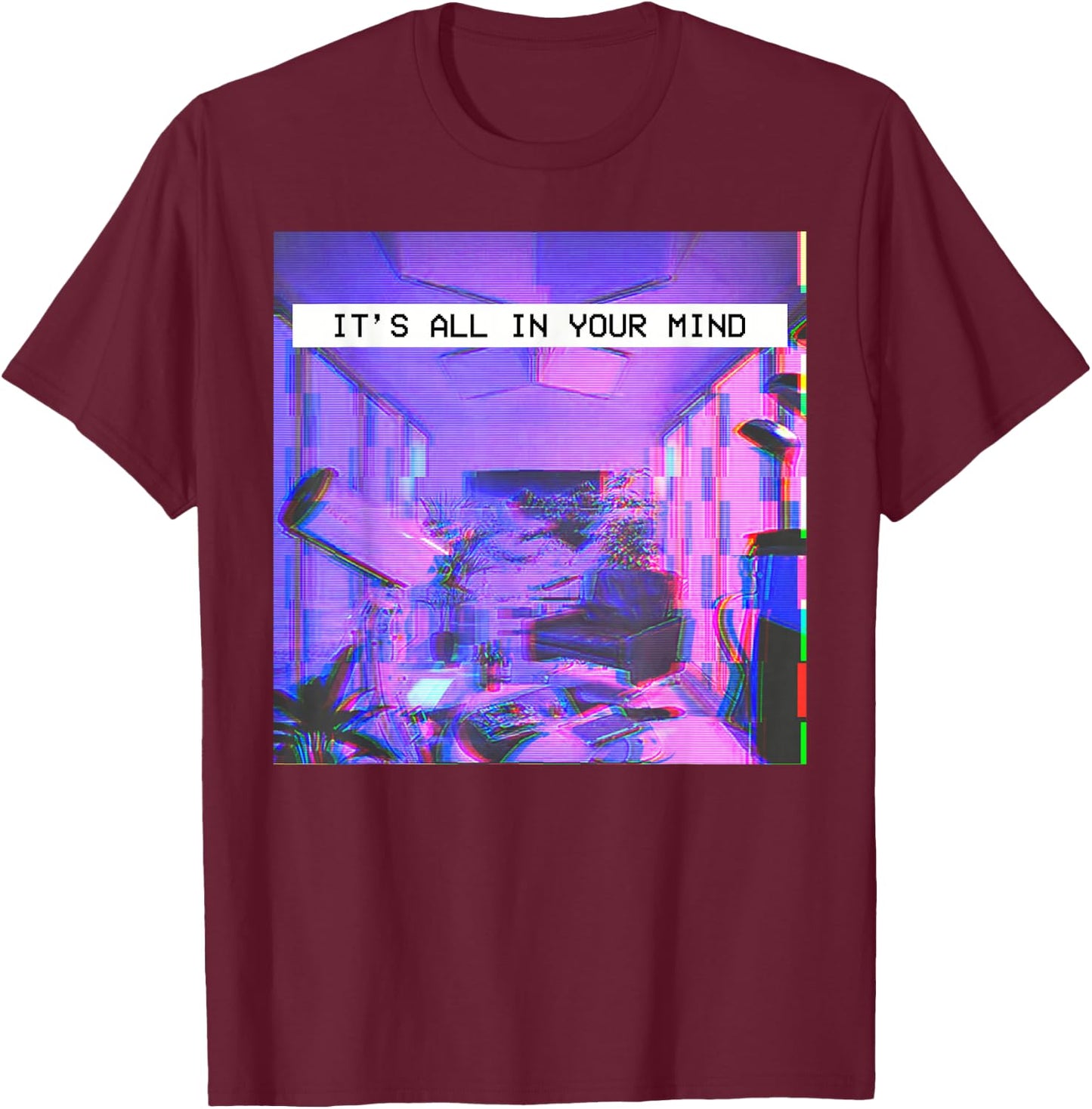 Vaporwave Aesthetic Style - Emotional Dream T-Shirt - T-Shirt | Maroon