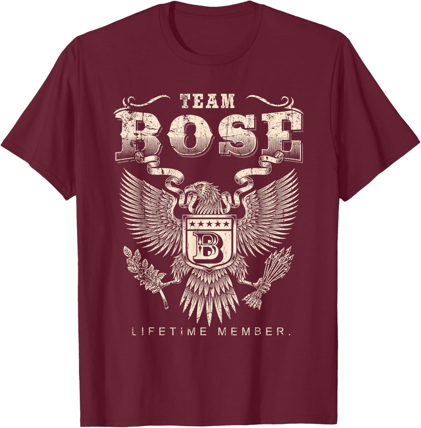Team Bose Family Name Lifetime Member T-Shirt - T-Shirt | Maroon