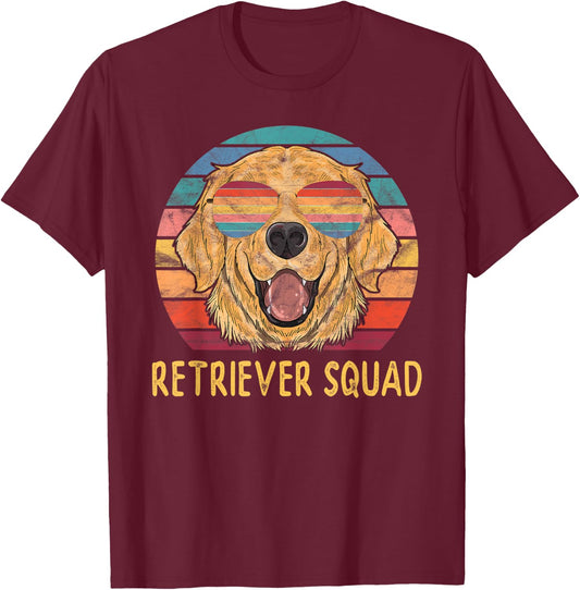 Golden Retriever Dog Squad Retriever Squad Gifts Men Women T-Shirt - T-Shirt | Maroon