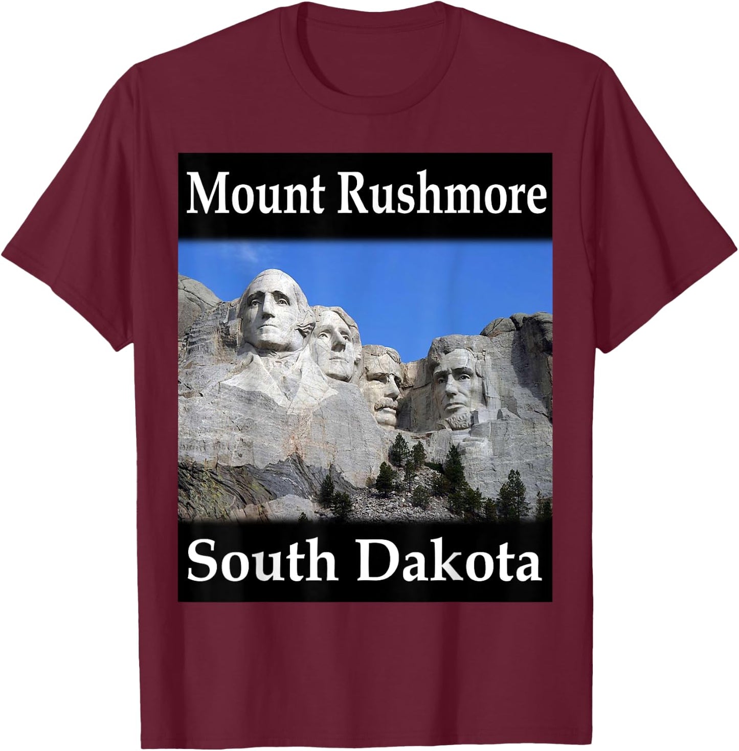 Yellow House Outlet: Mount Rushmore T-Shirt - T-Shirt | Maroon
