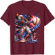 Fourth of July American Patriotic Eagle Baseball 4th of July T-Shirt - T-Shirt | Maroon