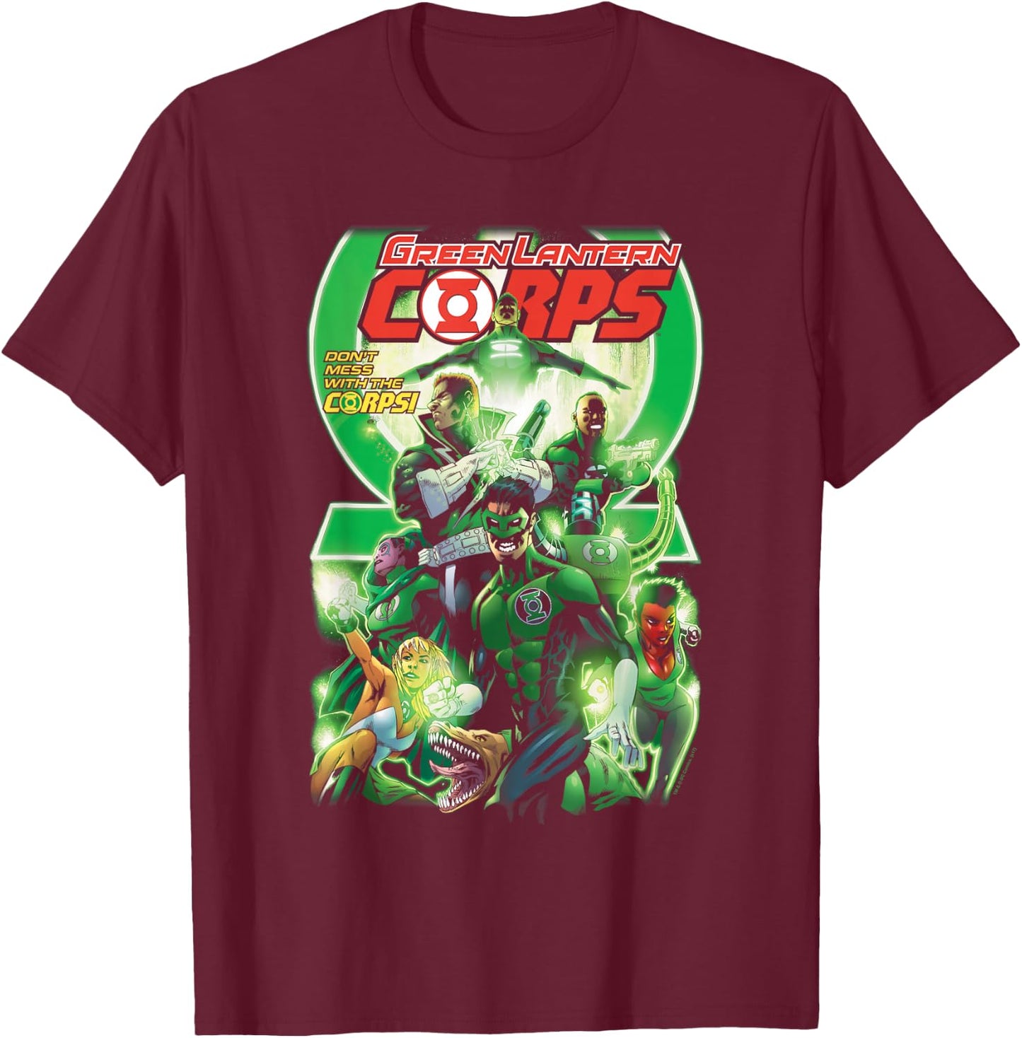Green Lantern Corps #25 Cover T-Shirt - T-Shirt | Maroon