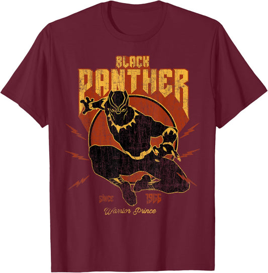 Marvel Black Panther Action Since 1966 Retro Vintage T-Shirt - T-Shirt | Maroon