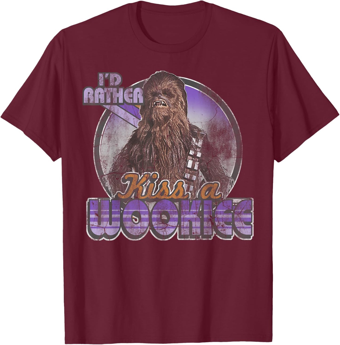 Star Wars Chewbacca Kiss A Wookiee Graphic T-Shirt - T-Shirt | Maroon