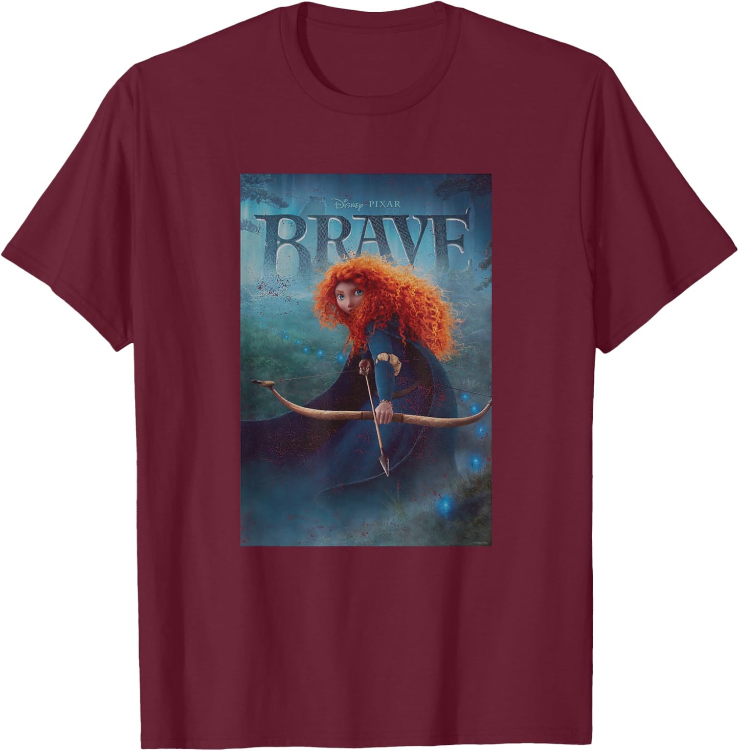 Disney and Pixar Brave Merida Poster T-Shirt - T-Shirt | Maroon