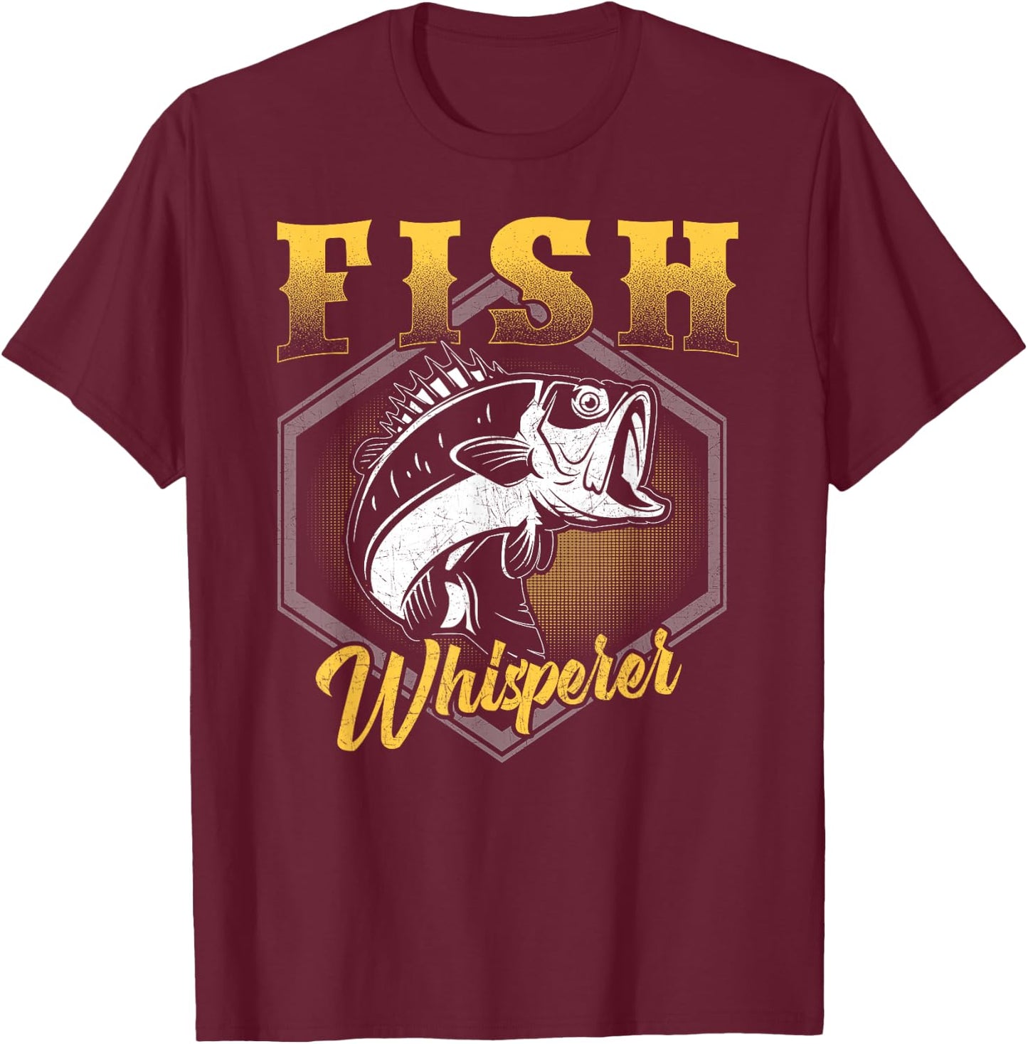 Fish Whisperer Funny Fisherman Fishing Angler T-Shirt - T-Shirt | Maroon