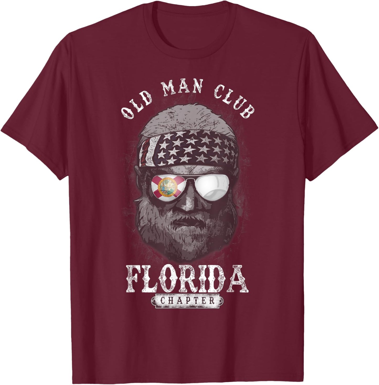 Old Man Club: Florida Chapter T-Shirt - T-Shirt | Maroon
