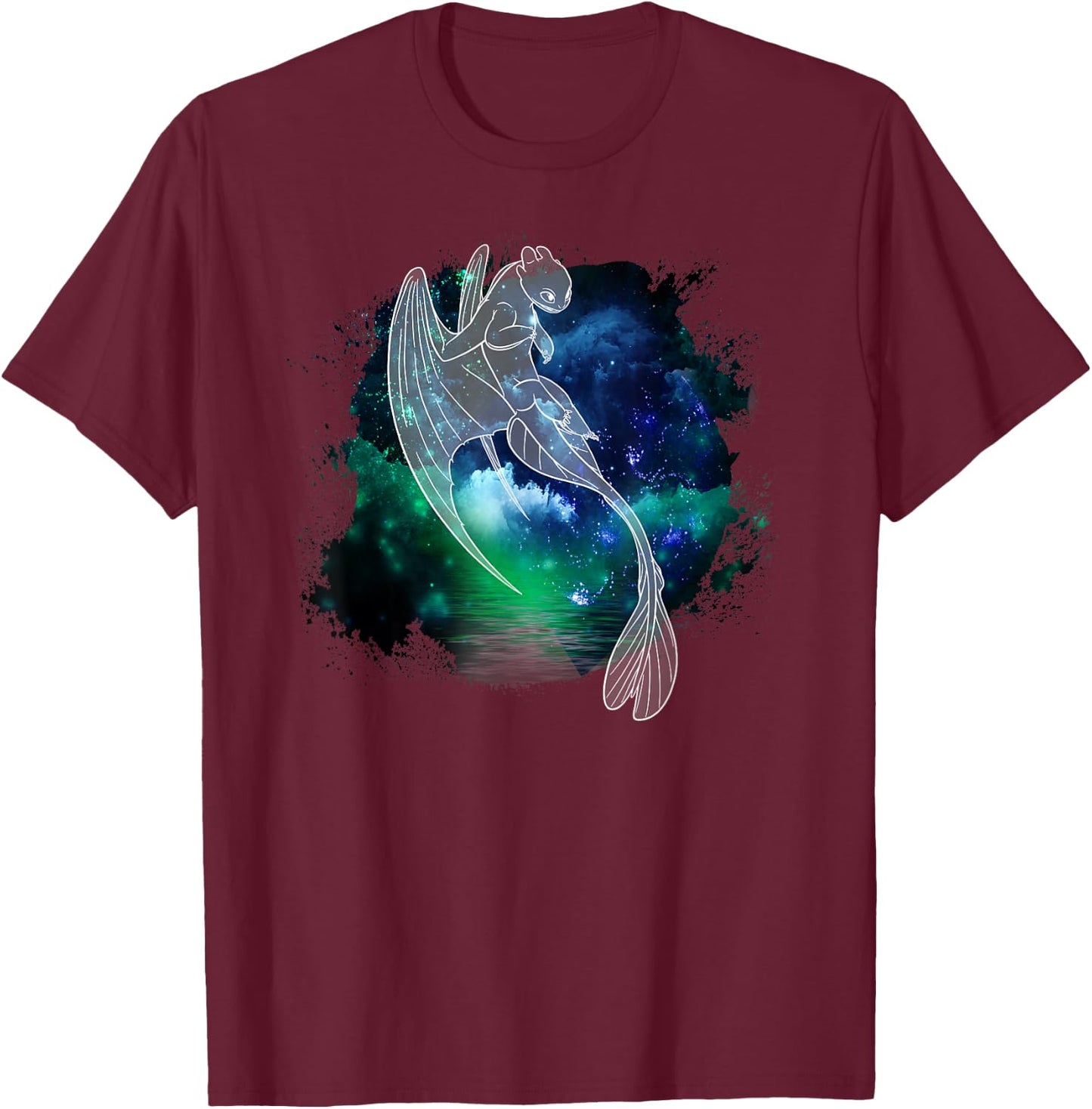 How to Train Your Dragon 3 Light Anger Sky T-Shirt - T-Shirt | Maroon