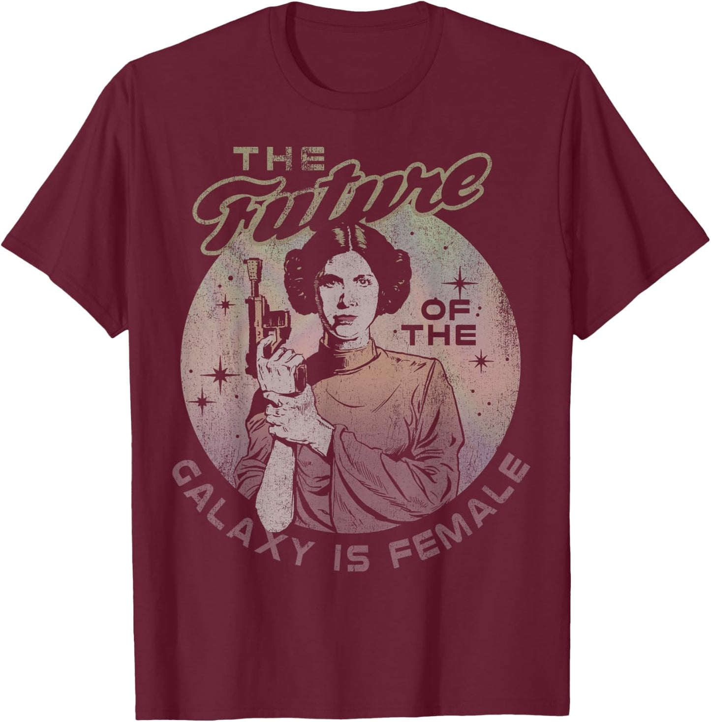 Star Wars Princess Leia The Future Of The Galaxy Is Female T-Shirt - T-Shirt | Maroon