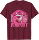 Pink Out Volleyball Pink Ribbon Breast Cancer Awareness T-Shirt - T-Shirt | Maroon