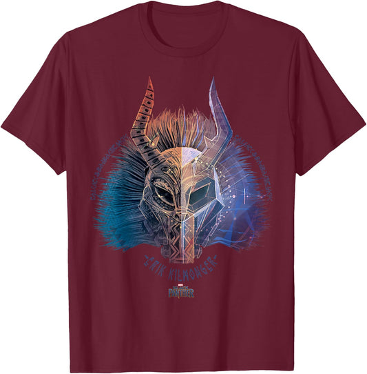 Marvel Black Panther Movie Killmonger Ombre Graphic T-Shirt - T-Shirt | Maroon