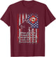 Thin Red Line Firefighter Bible Verse American Flag T-Shirt - T-Shirt | Maroon