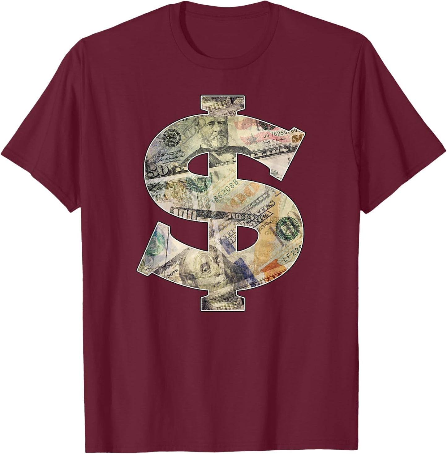 Dollar Sign Cool Money - $ T-Shirt - T-Shirt | Maroon