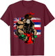 Hawaii Warrior T Shirt Hawaiian Flag Kanaka Maoli Men Women T-Shirt - T-Shirt | Maroon