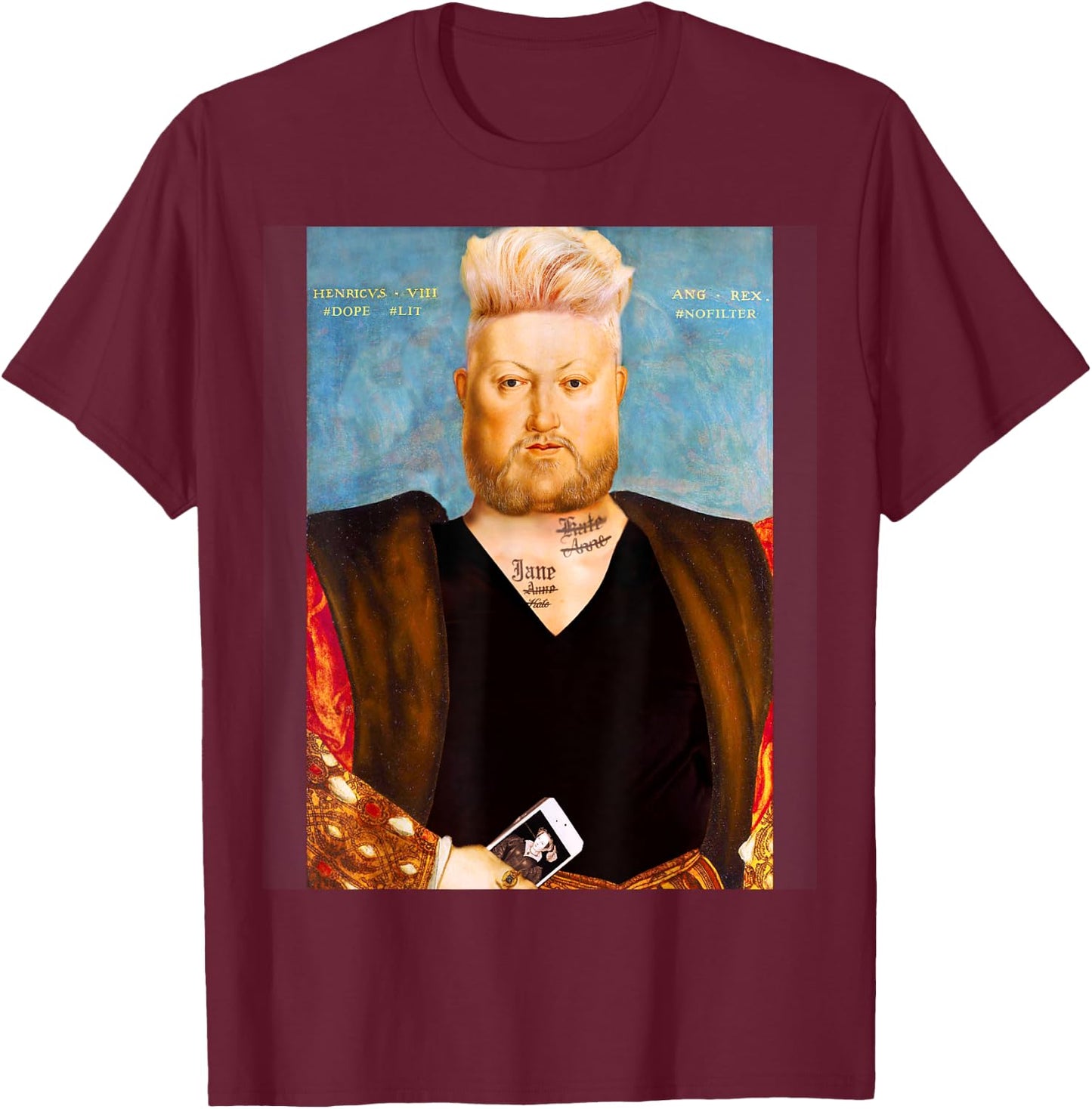 King Henry VIII Funny T-Shirt - T-Shirt | Maroon