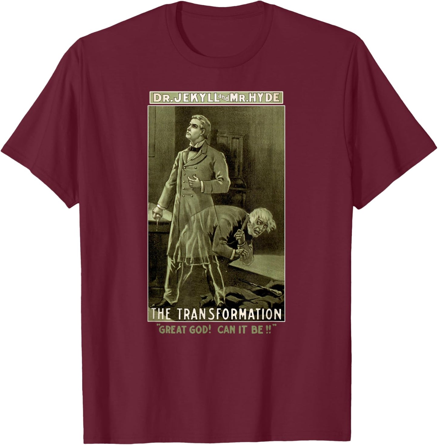 Dr Jekyll Mr Hyde Art-Strange Case of Dr Jekyll and Mr Hyde T-Shirt - T-Shirt | Maroon
